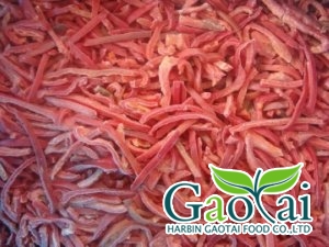 IQF red pepper strips